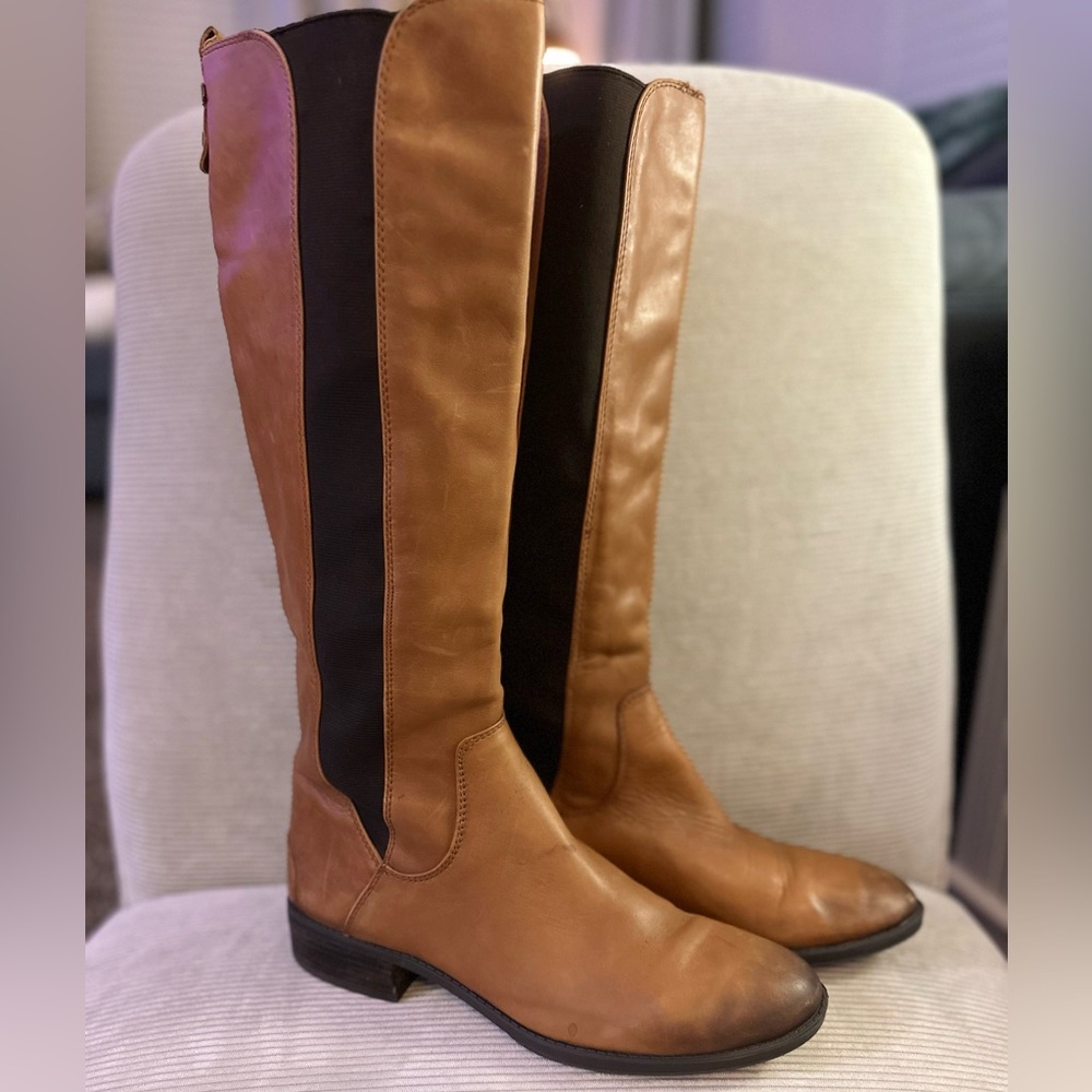 Sam Edelman Brown and Black Over the Knee Boots